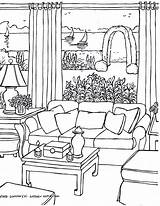 House With Rooms Coloring Pages Sketch Page sketch template