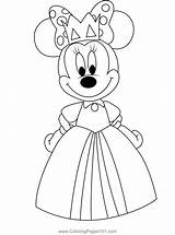 Pink Minnie Mouse Coloring Page For Kids  Free Printable sketch template