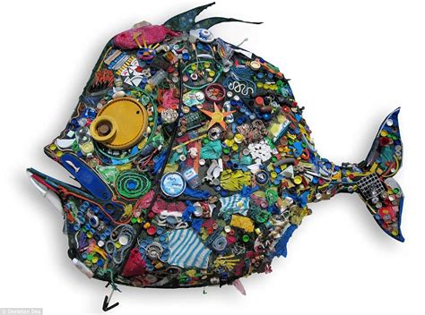 Amazing artworks made from beach trash and items found in the waves ...