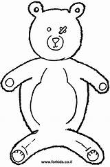 Coloring Bear Puppet Pages sketch template