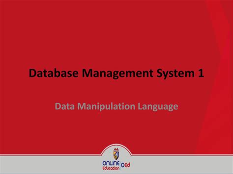 SOLUTION: Data manipulation language - Studypool