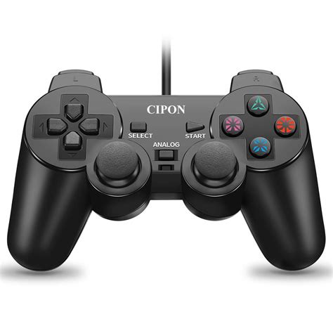 Amazon.com: CIPON Wired Controller Compatible with PS2 Console, Black ...