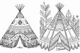 Geometric Teepee Coloring Book Graphic By Malachipatzan · Creative Fabrica sketch template