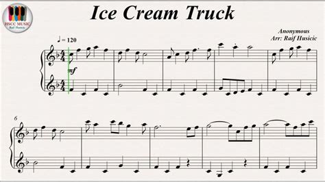 Ice Cream Truck Song, Piano https://youtu.be/O3lGYCSaWAc | Ice cream ...