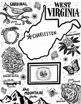 West Virginia Coloring Page  Etsy sketch template