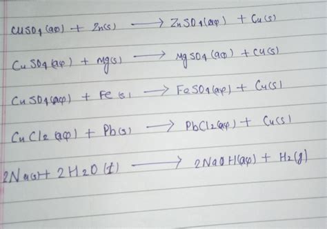 😂 5 examples of displacement reaction. What are some examples of ...