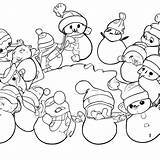 Snowball Coloring Page sketch template