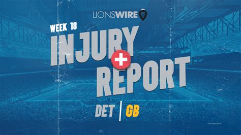 Lions final injury report for Week 18 vs. Packers