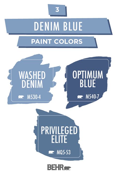 Denim Blues Color Palette | Colorfully BEHR | Behr blue paint colors, Blue paint colors, Behr ...