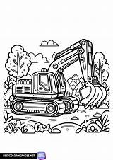 Excavator coloring Book  Free Printable Pages sketch template