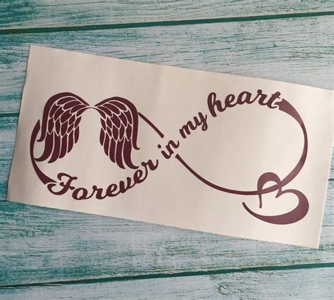 Forever In My Heart / Infinity / Vinyl Decal/Memorial /window sticker ...