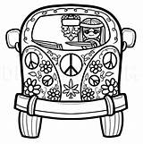 VW Van Coloring Page Trace Drawing  Nation sketch template