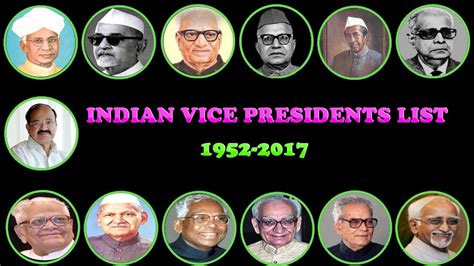 Vice Presidents of INDIA List With Photos (1952 2017) || Indian Vice President List - YouTube