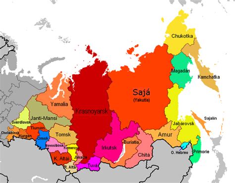 On the Russian map, where's Siberia? - Quora