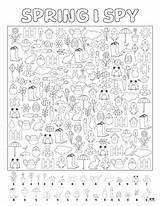 Spring I Spy  4 FREE Printables Printabulls sketch template