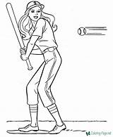 Free Softball Coloring Pages sketch template