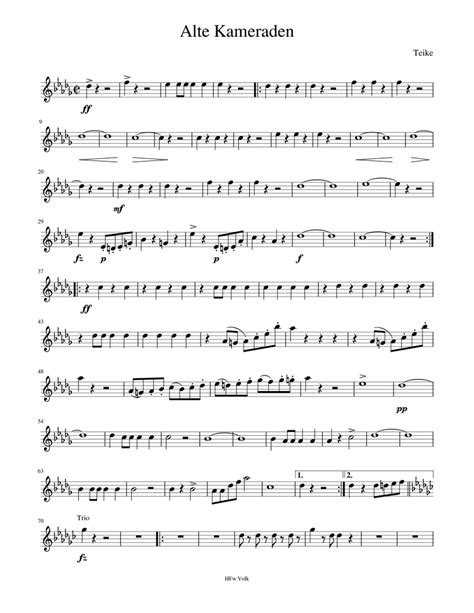 Alte Kameraden Sheet music for Oboe (Solo) | Musescore.com