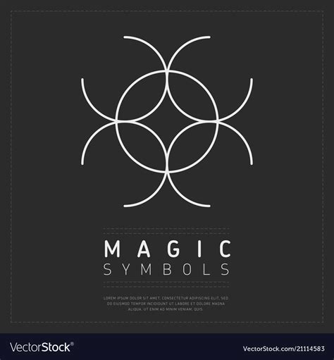 Spiritual magic symbol on gray Royalty Free Vector Image