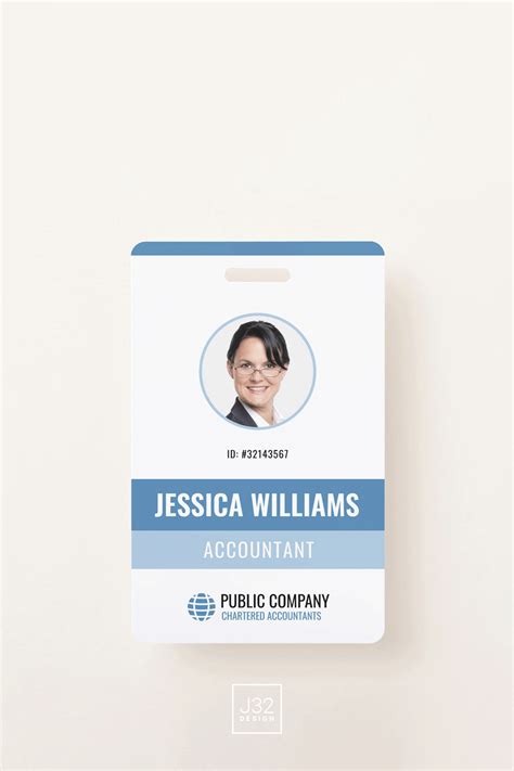 Employee Staff Badges with different attachment options. Color theme of ...