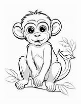 Monkey Coloring Pages Free PDF Printables  Skip To My Lou sketch template