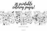 20 Printable Coloring Pages Colouring Pdf Digital Download  Etsy sketch template