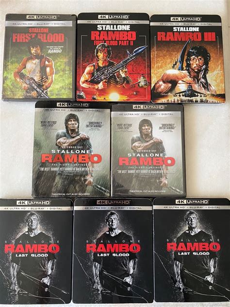 Rambo Collection (4K Ultra HD + Blu Ray), Hobbies & Toys, Music & Media ...