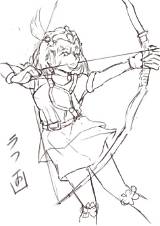 「リクエスト ラフ画 ヴィルガスト ファンナ 」仙石中丸：イラスト描きの漫画 sketch template
