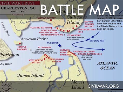Attack On Fort Sumter Map