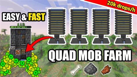 *NEW* BEST MOB FARM For Minecraft Bedrock - YouTube