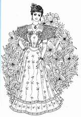 Art Nouveau Fashions For coloring  Mandalas Para Pintar Pdf Adult sketch template