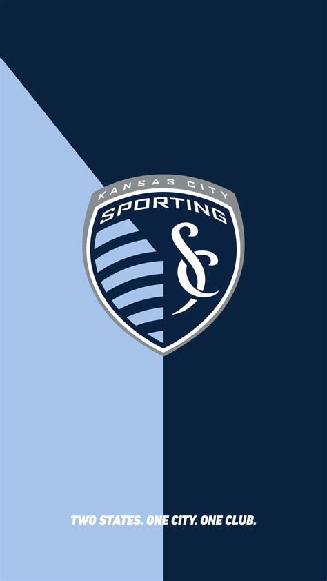 Download Sporting Kansas City Logo Two Toned Blue Backdrop Wallpaper | Wallpapers.com