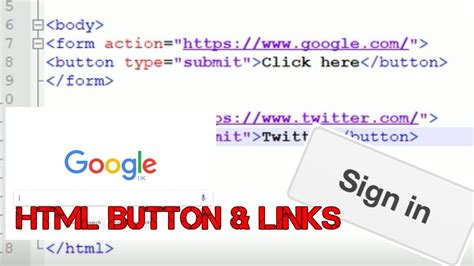 HOW TO: Create a button in HTML & Redirect to external website / link - YouTube