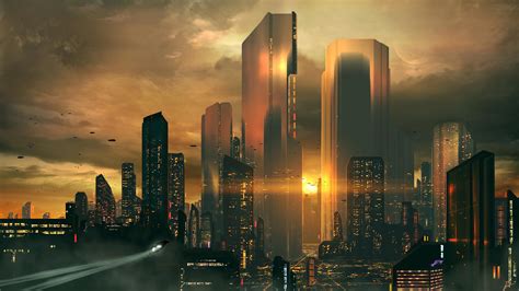 Futuristic City HD wallpaper