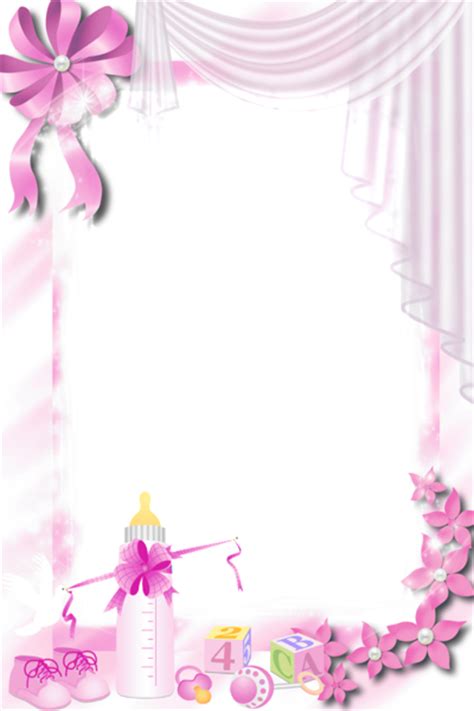 Transparent Pink PNG Baby Frame | Gallery Yopriceville - High-Quality Free Images and ...