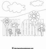 Fence Coloring Page sketch template
