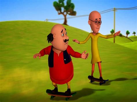 Baixe Papéis de Parede do Papelde Parede Do Motu Patlu Com Skate. | Wallpapers.com