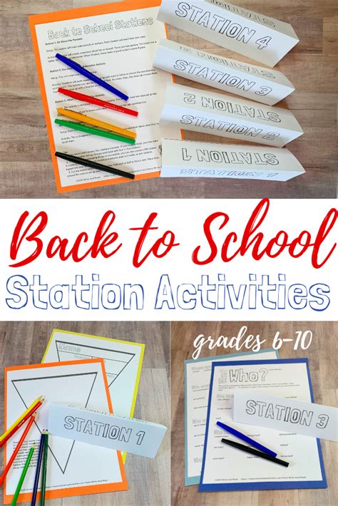 Back to School Station Activities | Back to school, School, Station activities