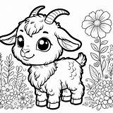 Goat Coloring Pages 37  Gem sketch template