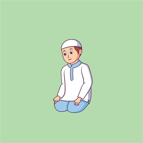 boy character posing for prostration prayer 22084035 Vector Art at Vecteezy