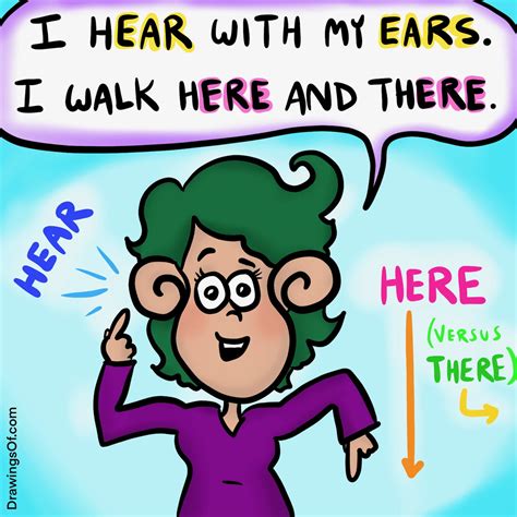 "Here, Here!" or "Hear, Hear?" Learn the Answer - Drawings Of...