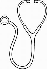 Stethoscope Clip Art Outline Coloring Pages  sketch template