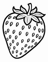 Realistic Strawberry Drawing Coloring Page sketch template