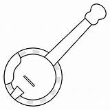 Banjo Clip Art Sketch Coloring Page sketch template