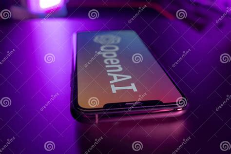 SmartPhone with OpenAI Logo with Lighting Colors Effect. Editorial Photo - Image of company ...
