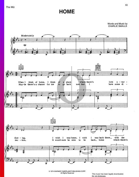 Home From The Wiz Sheet Music Pdf