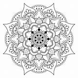 Mandala background Coloring Pages Pattern Flower With Black color  sketch template