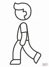 Walking Coloring Pages sketch template