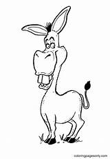 Donkey And Shrek Coloring Page For Kids Free sketch template