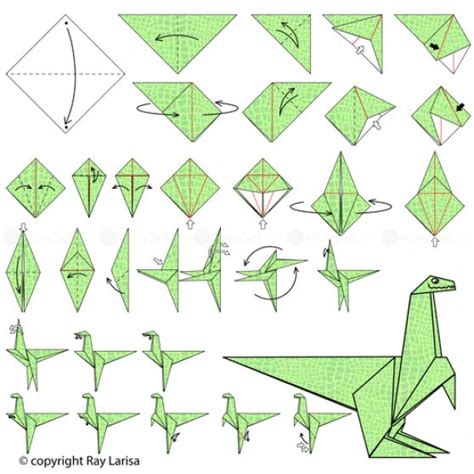 printable instructions oragami dinasours | Dinosaur: Animated Origami ...