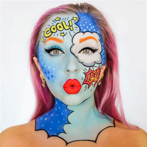 Classic Pop Art | Pop art makeup, Pop art makeup tutorial, Face art makeup